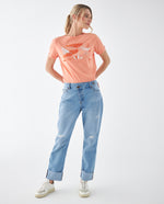 Jean con ajuste cruzado para mujer - Azul
