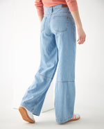 Jean Wide Leg tono claro para mujer - Azul