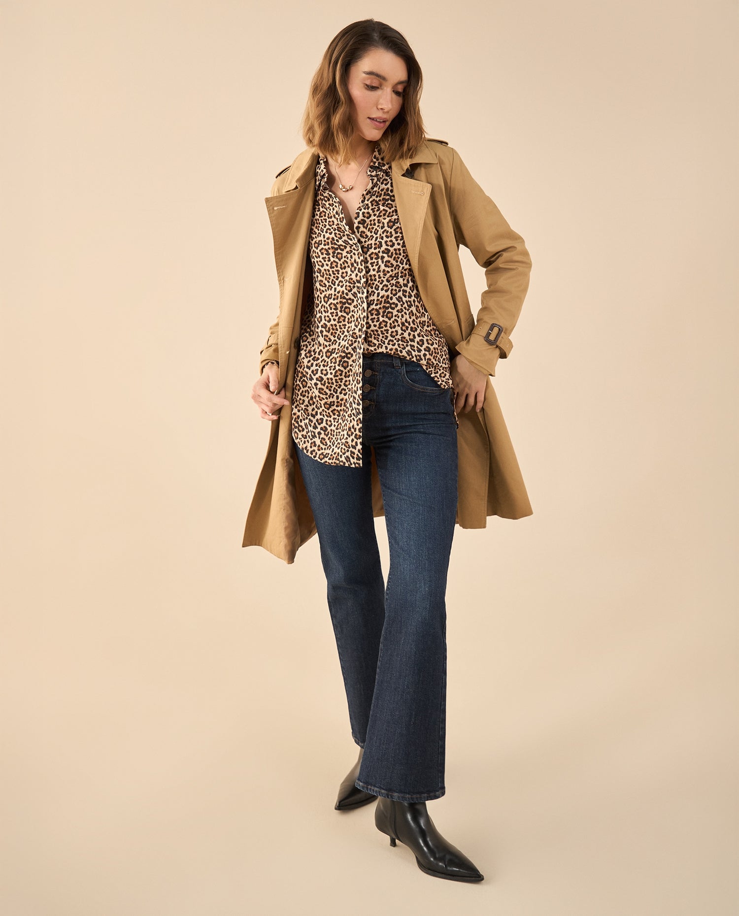 Jean Flare tono oscuro para mujer - Azul