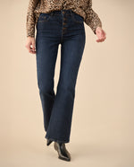 Jean Flare tono oscuro para mujer - Azul