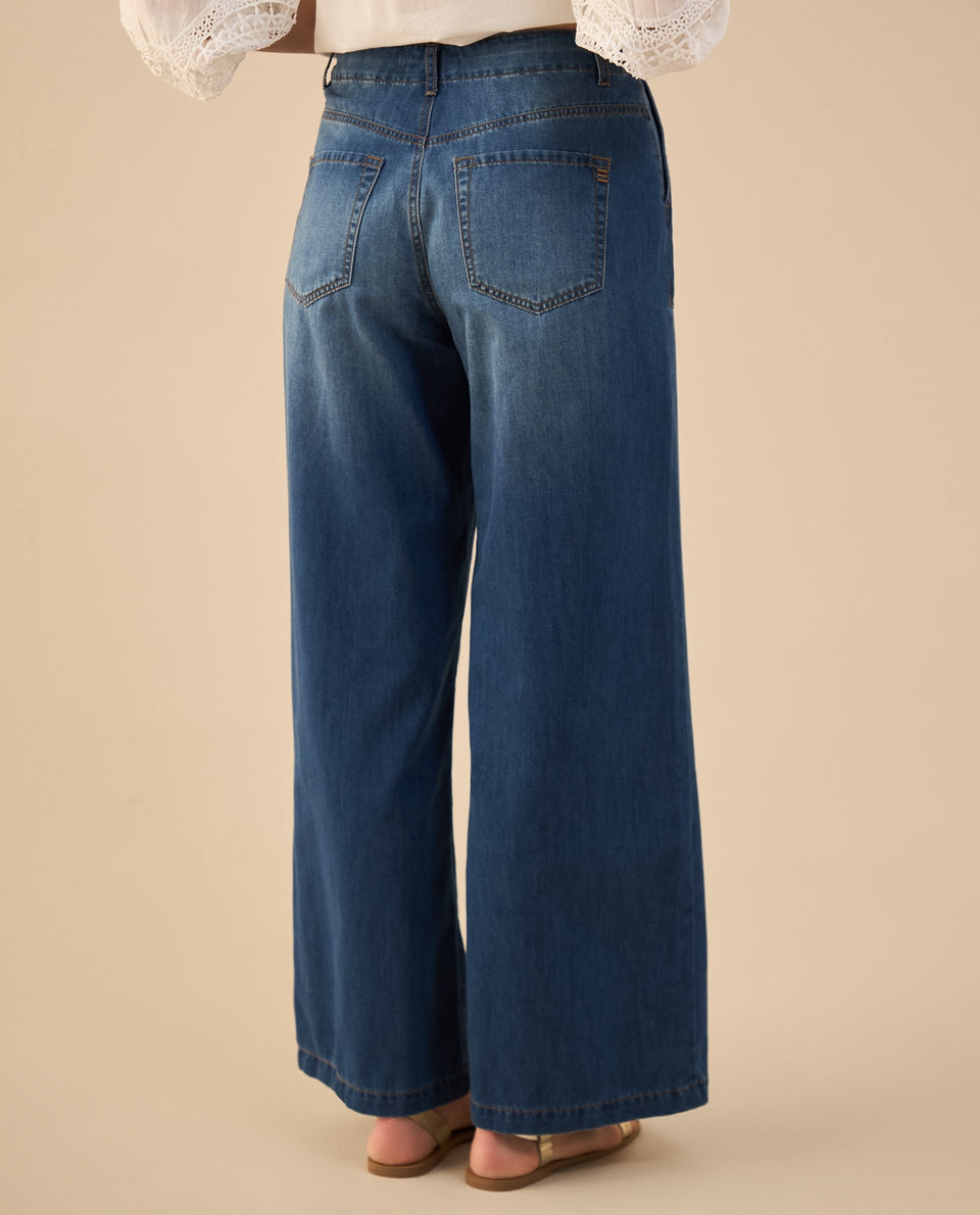 Jean tipo jogger tono oscuro para mujer - Azul 34_672G005_AZU174027_4