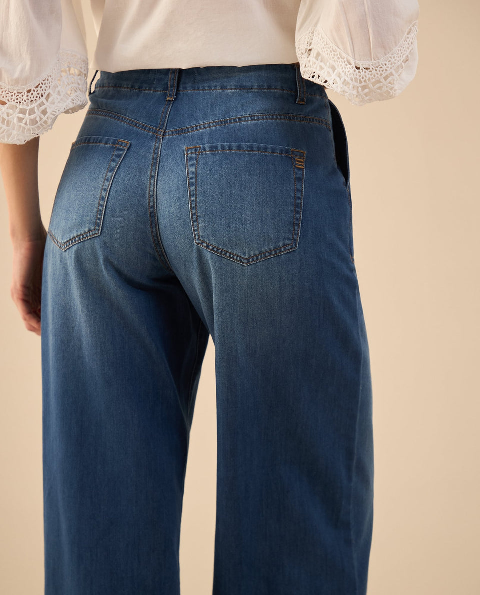 Jean tipo jogger tono oscuro para mujer - Azul 34_672G005_AZU174027_6