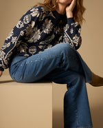 Jean wide leg silueta amplia - Azul