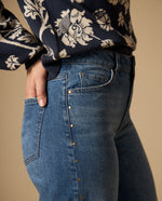 Jean wide leg silueta amplia - Azul