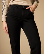 Jean straight tiro medio silueta recta - Negro