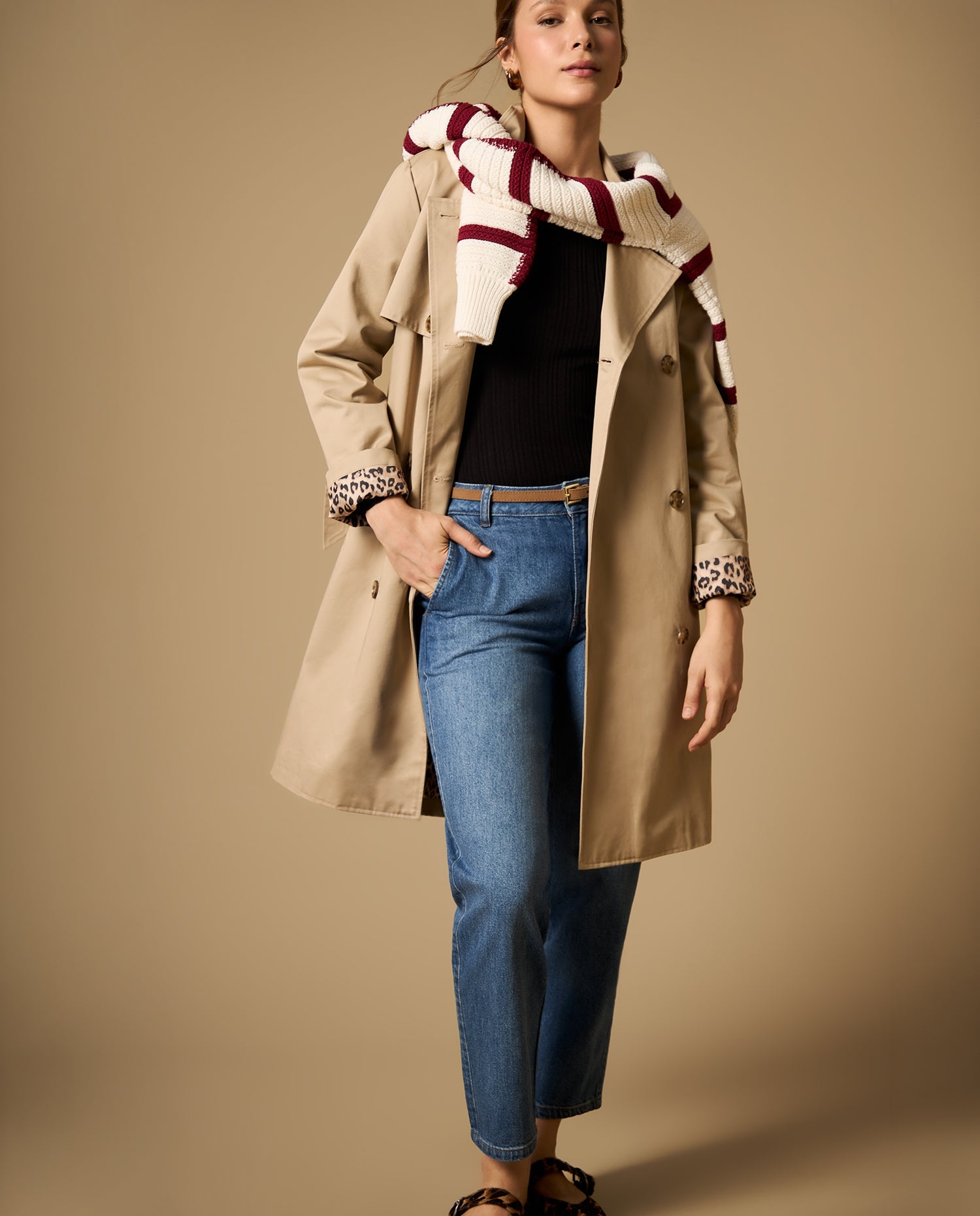 Jean slouchy tobillero con silueta relajada - Azul