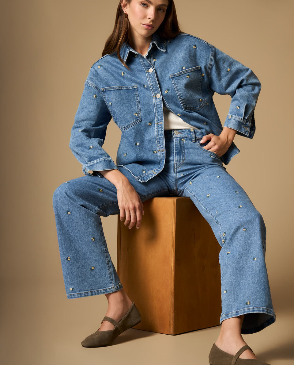 Jean straight leg bordado con detalle floral - Azul 34_672H031_AZU134110_6
