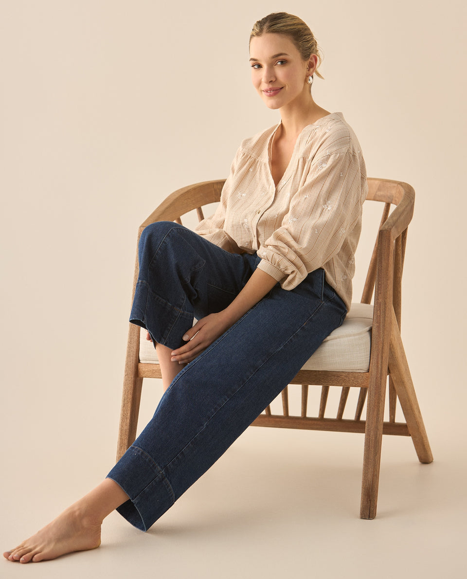 Jean de largo cropped tono medio para mujer - Azul 34_673G007_AZU174027_7