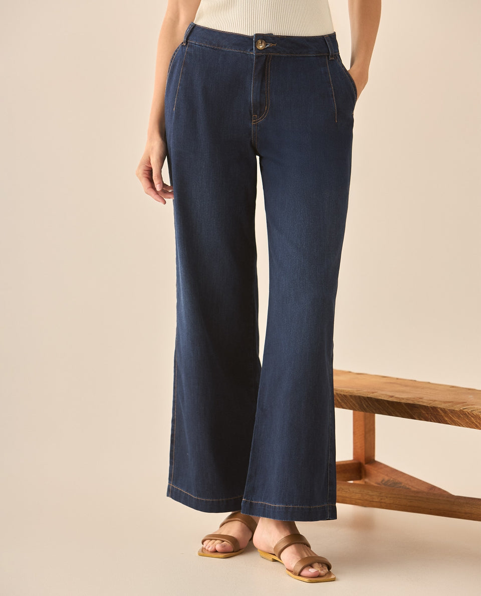 Jean Wide Leg tono oscuro para mujer   - Azul 34_673G009_AZU174027_3