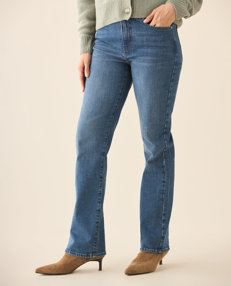 Jean straight fit tono medio para mujer - Azul 34_673G011_AZU174027_4