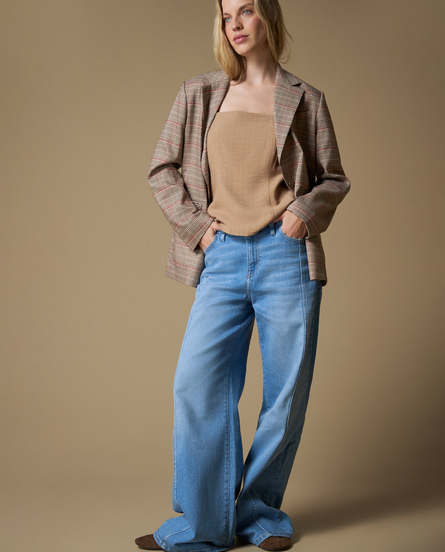 Esprit Wide Leg Denim - Azul