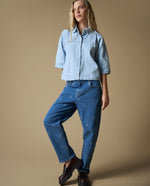 Jean Straight Rotos Azul - Azul