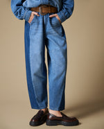 Jean Wide Leg Crop Esprit - Azul
