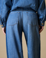 Jean Wide Leg Crop Esprit - Azul