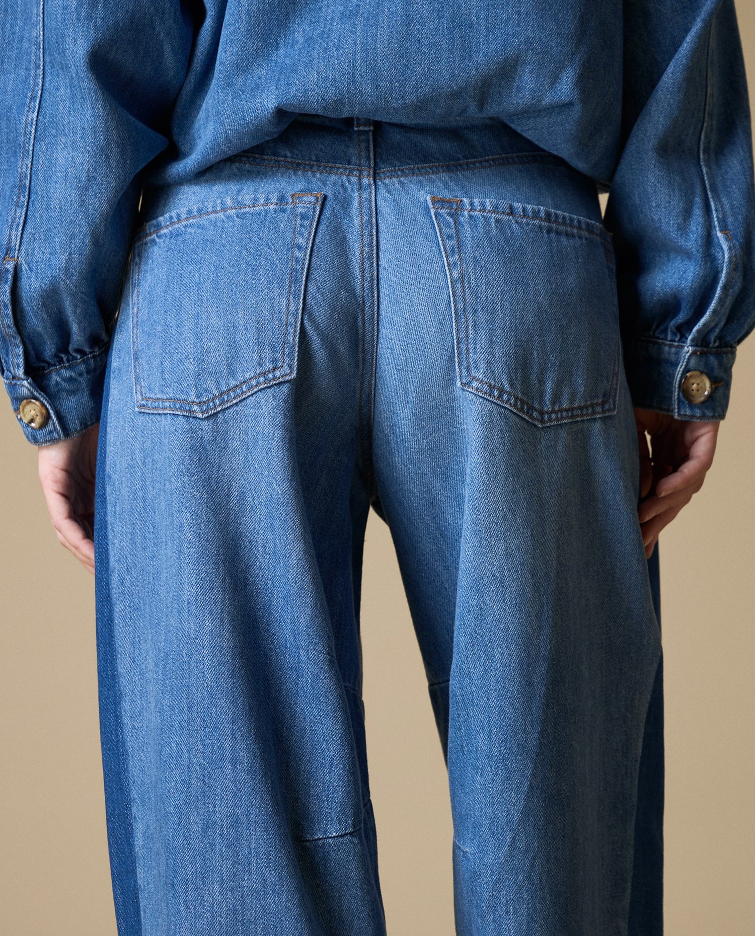 Jean Wide Leg Crop Esprit - Azul