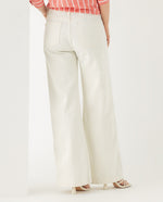 Jean Wide leg tono claro para mujer - Crudo