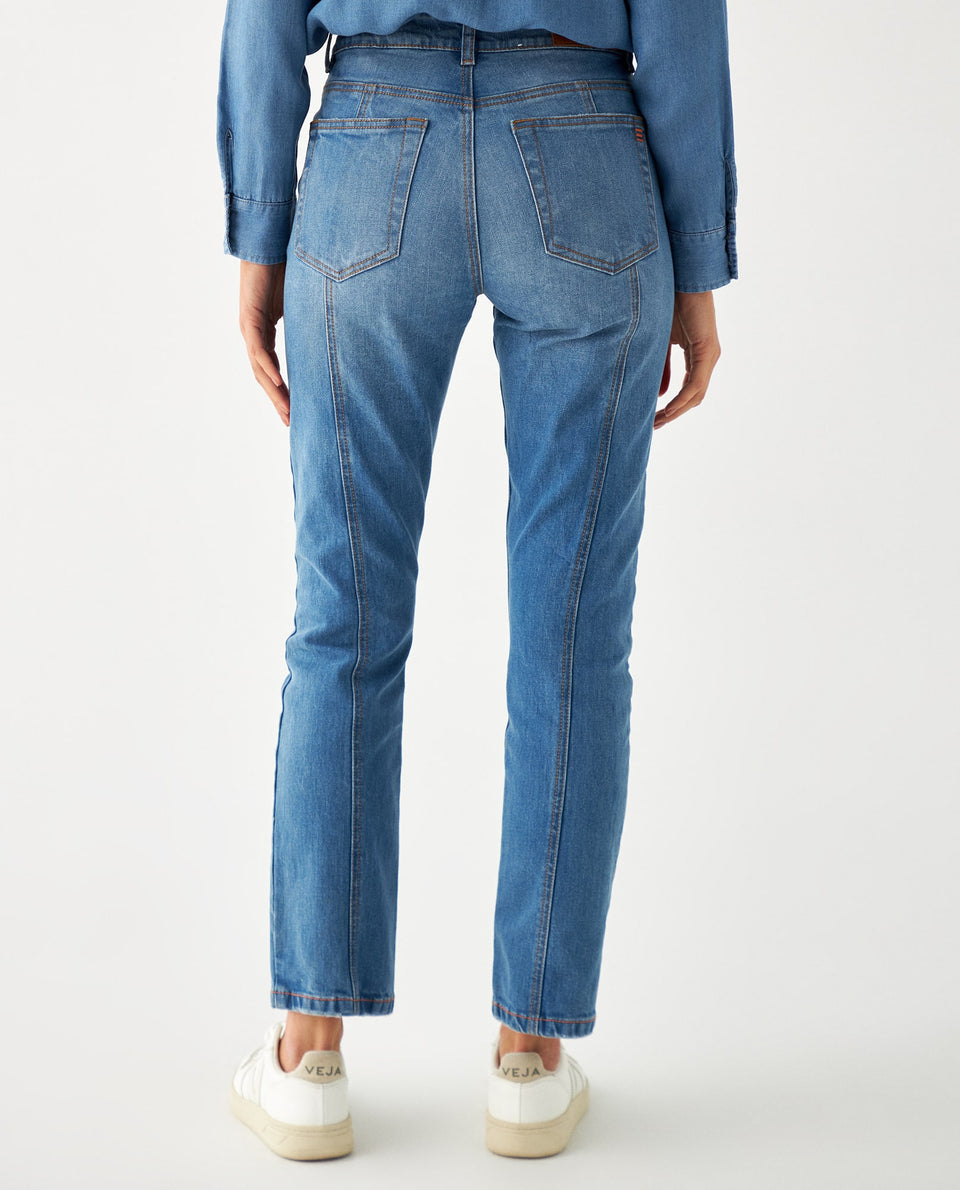 Jean Straight con cortes en posterior para mujer - Azul 34_679E002_AZU174027_4