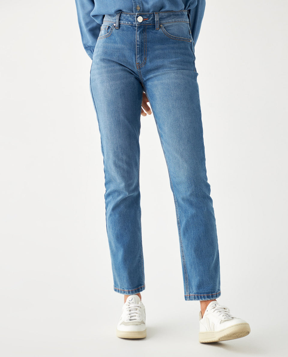 Jean Straight con cortes en posterior para mujer - Azul 34_679E002_AZU174027_5