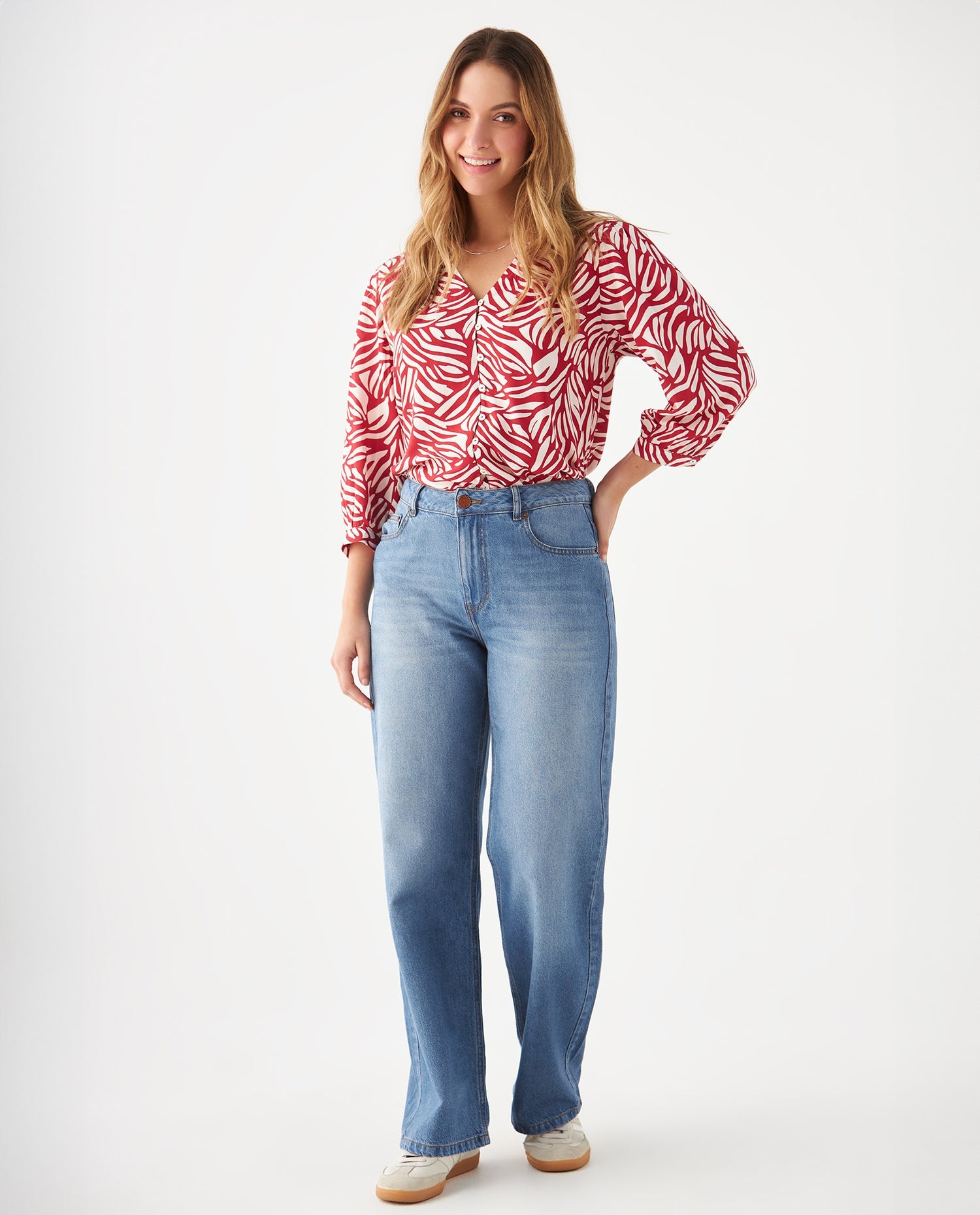 Jean Relaxed fit para mujer - Azul