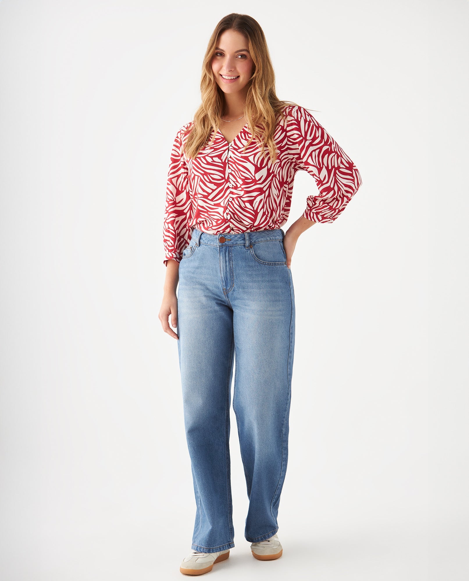 Jean Relaxed fit para mujer - Azul 34_679F019_AZU174027_0