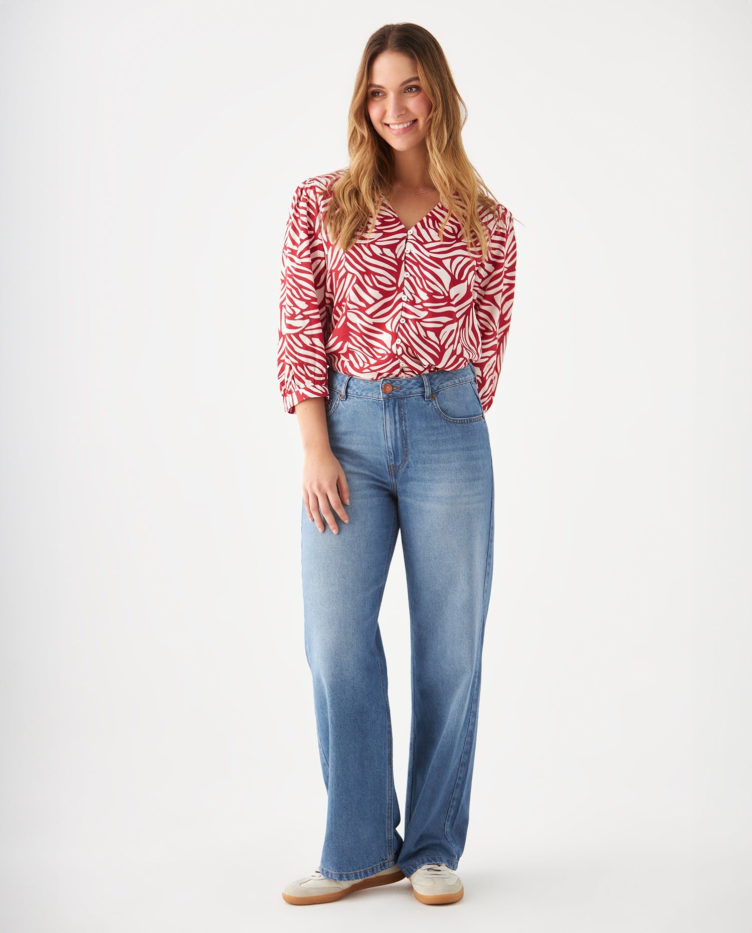 Jean Relaxed fit para mujer - Azul