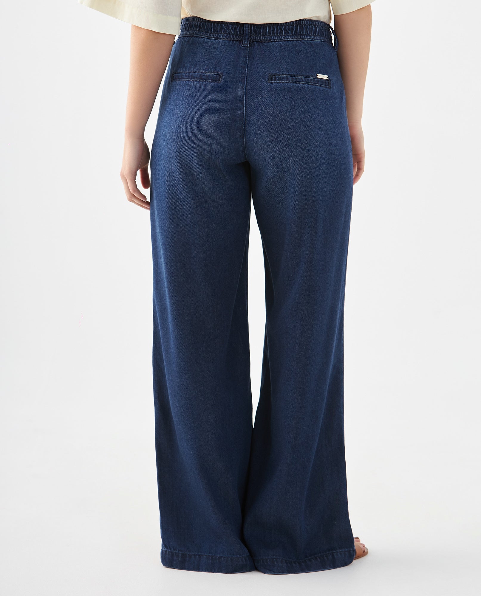 Jean Wide Leg pretina elástica posterior para mujer - Azul 34_679F021_AZU193933_4