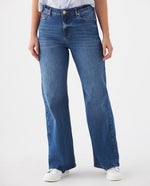 Jean Wide Leg tono medio para mujer - Azul