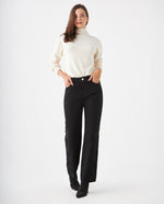 Jean Relaxed black denim para mujer - Negro