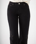 Jean Relaxed black denim para mujer - Negro