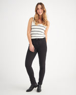 Jean Skinny en black denim para mujer - Negro