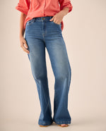 Jean Wide Leg Azul Rivera Medio - Azul