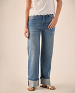 Jean Straight Azul Medio con Tencel - Azul