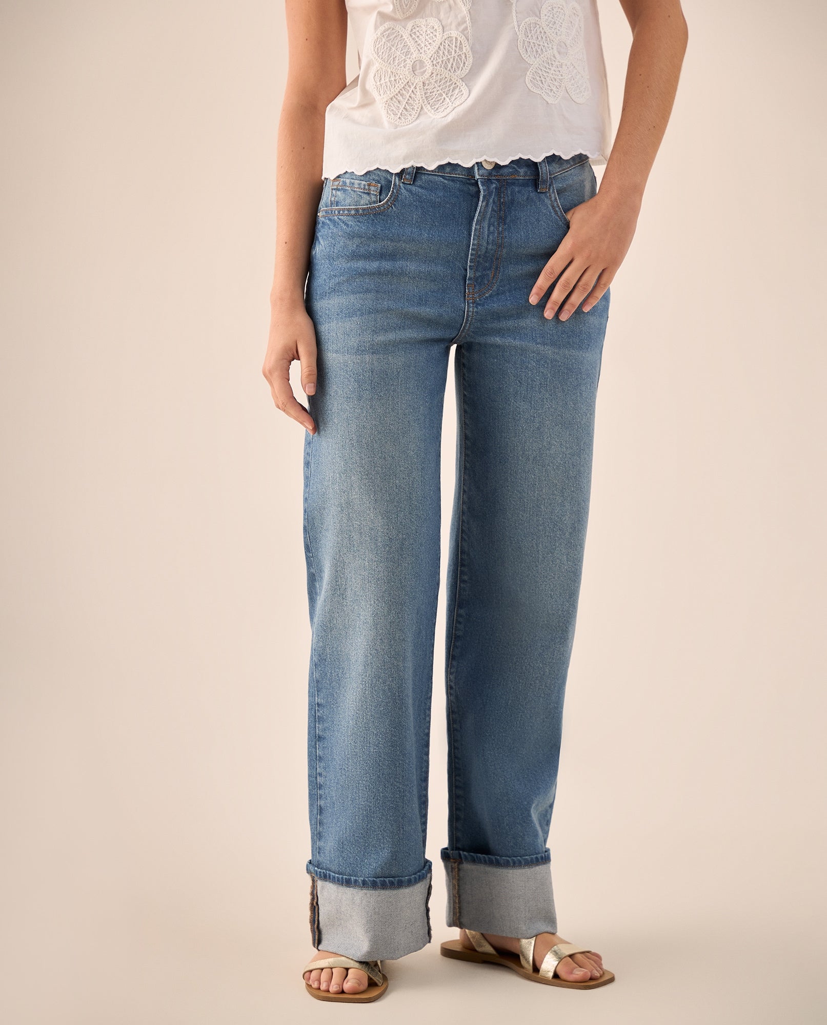Jean Straight Azul Medio con Tencel - Azul 34_679G006_AZU174027_3
