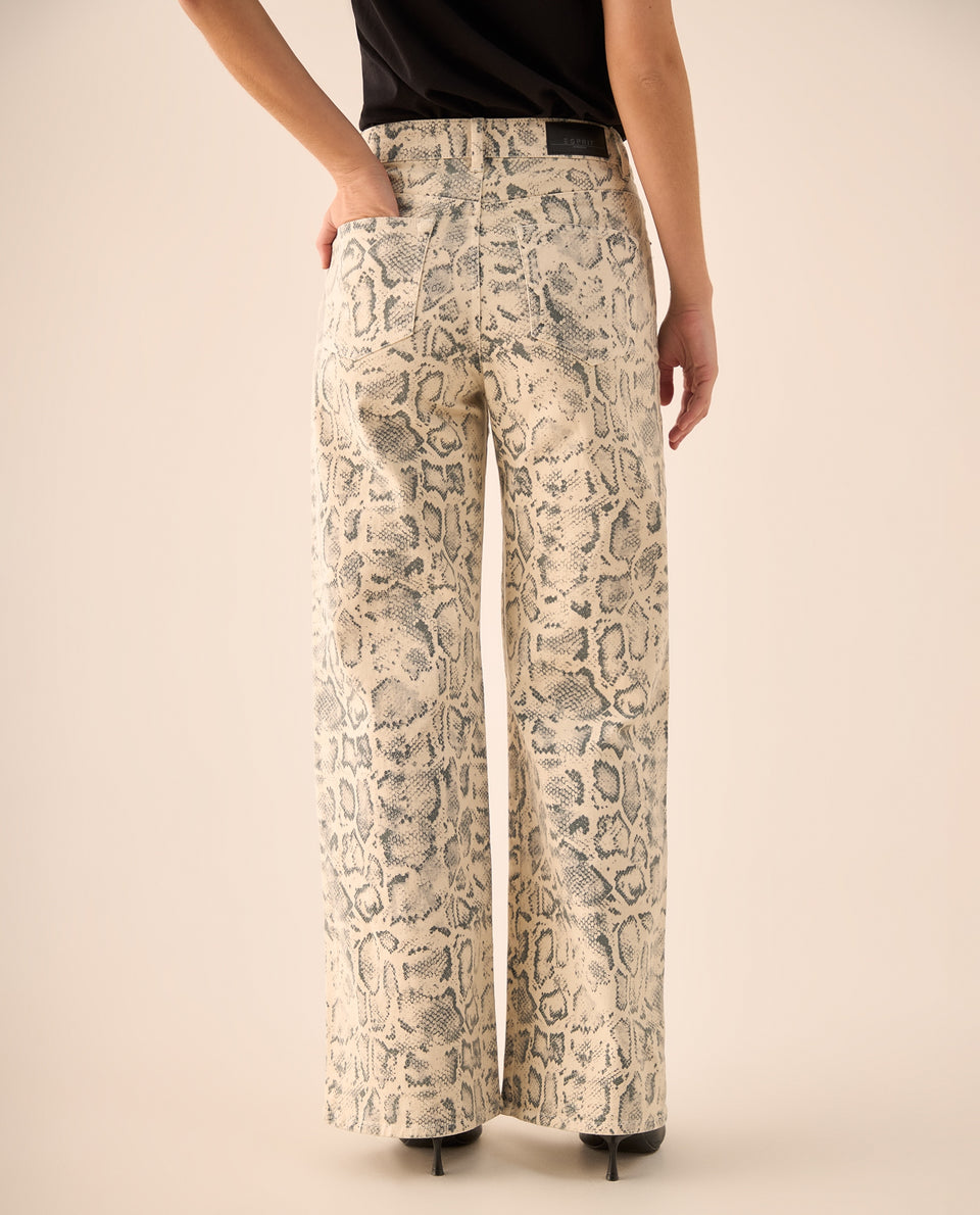 Jean Wide Leg Estampado Serpiente Beige - Gris 34_679G015_GRI163802_5