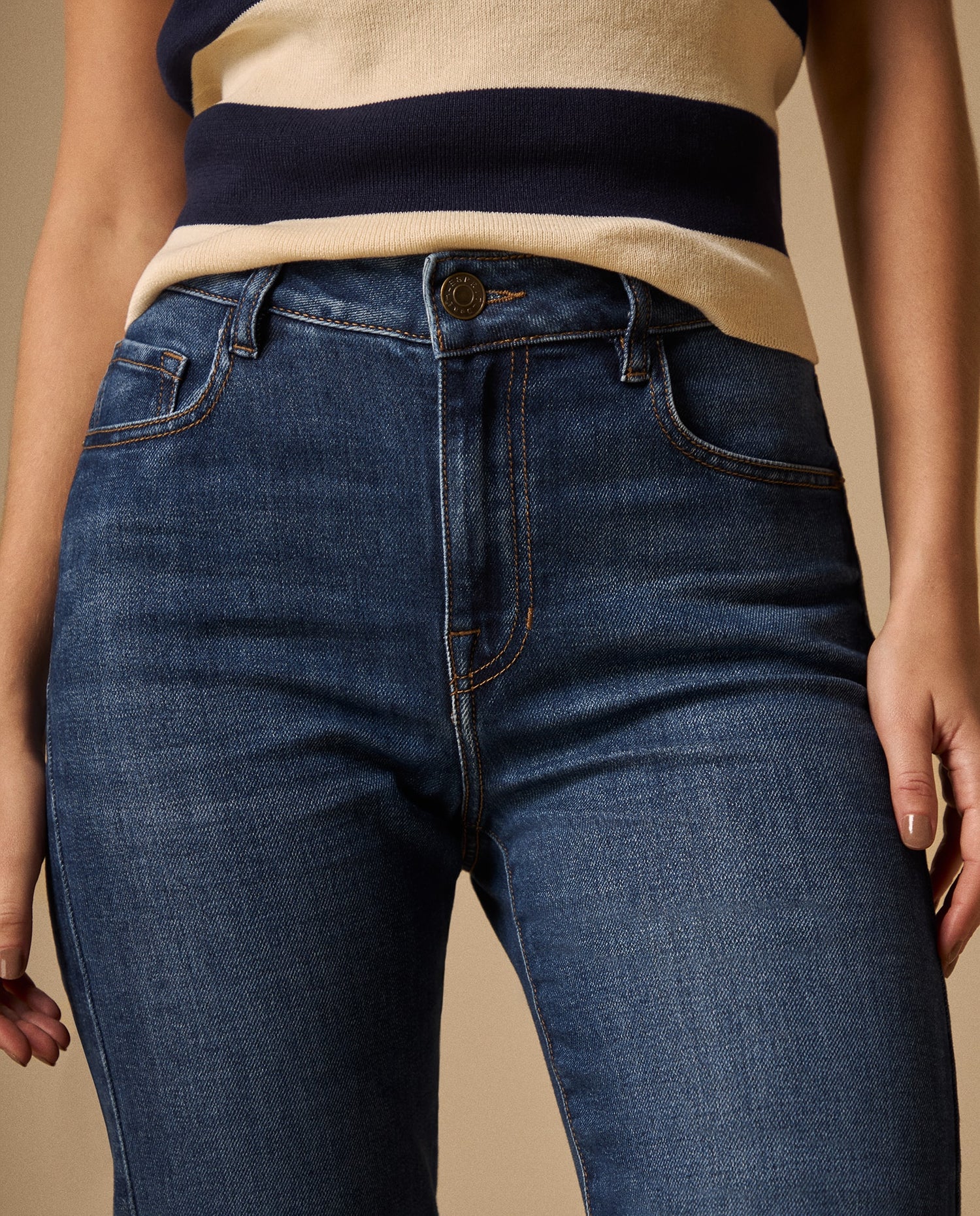 Jean Straight Azul Rivera Medio - Azul