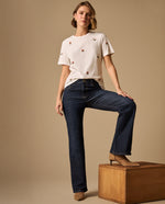 Jean Boot Cut Azul Rivera Medio - Azul