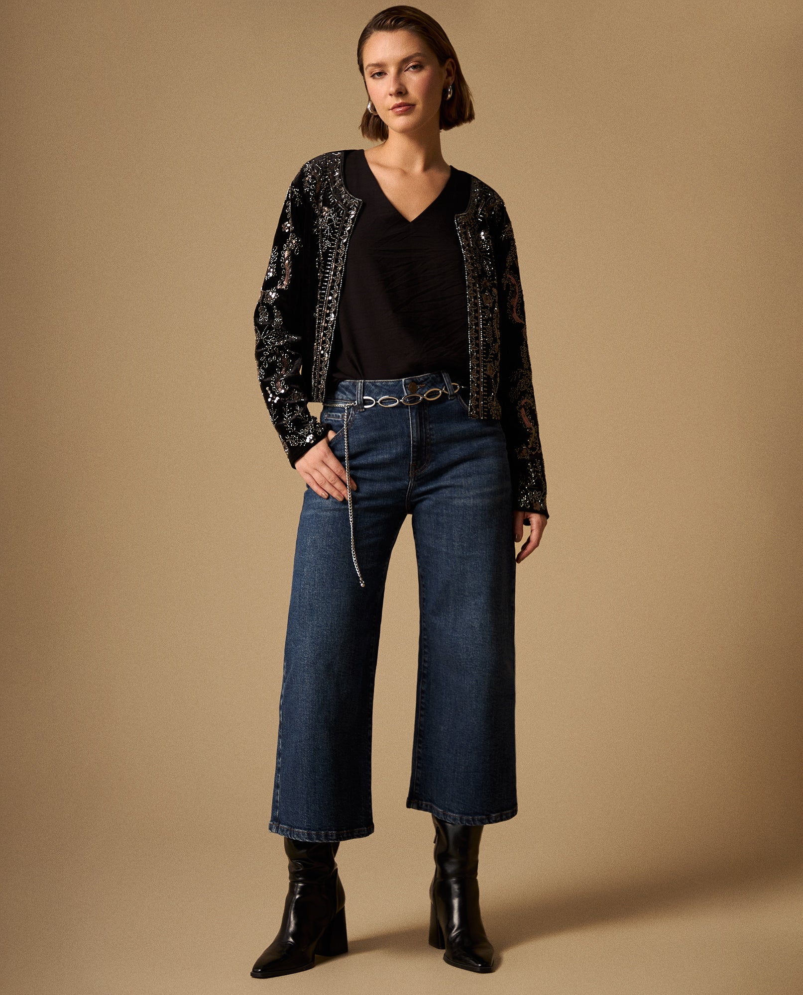 Jean Culotte Azul Oscuro Tiro Alto - Azul 34_679G022_AZU193933_0