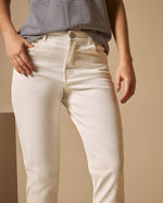 Jean Mom Blanco Tiro Alto - Blanco