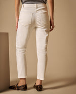 Jean Mom Blanco Tiro Alto - Blanco