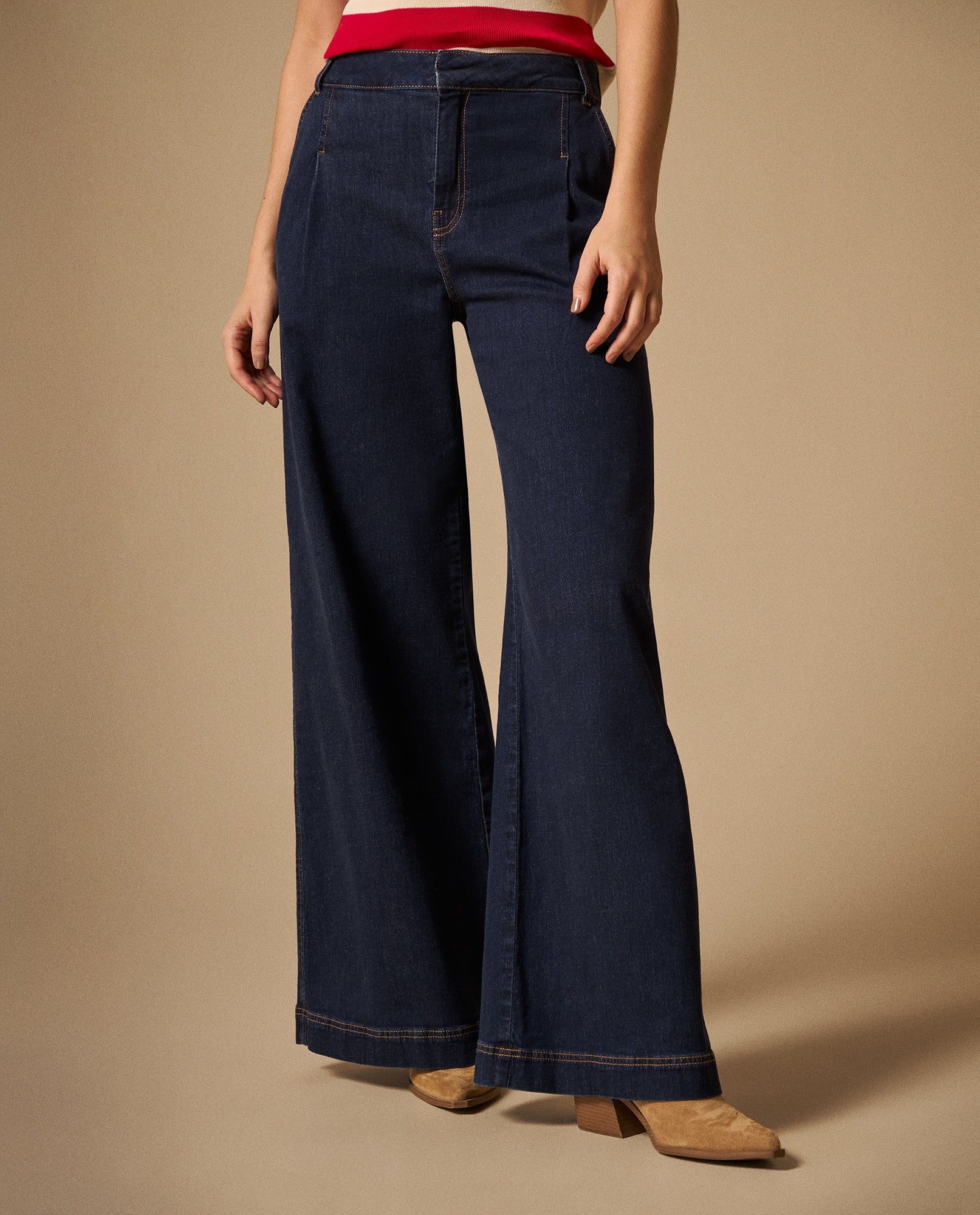 Jean Wide Leg Azul Oscuro con Costuras Doradas - Azul 34_679G028_AZU193933_3