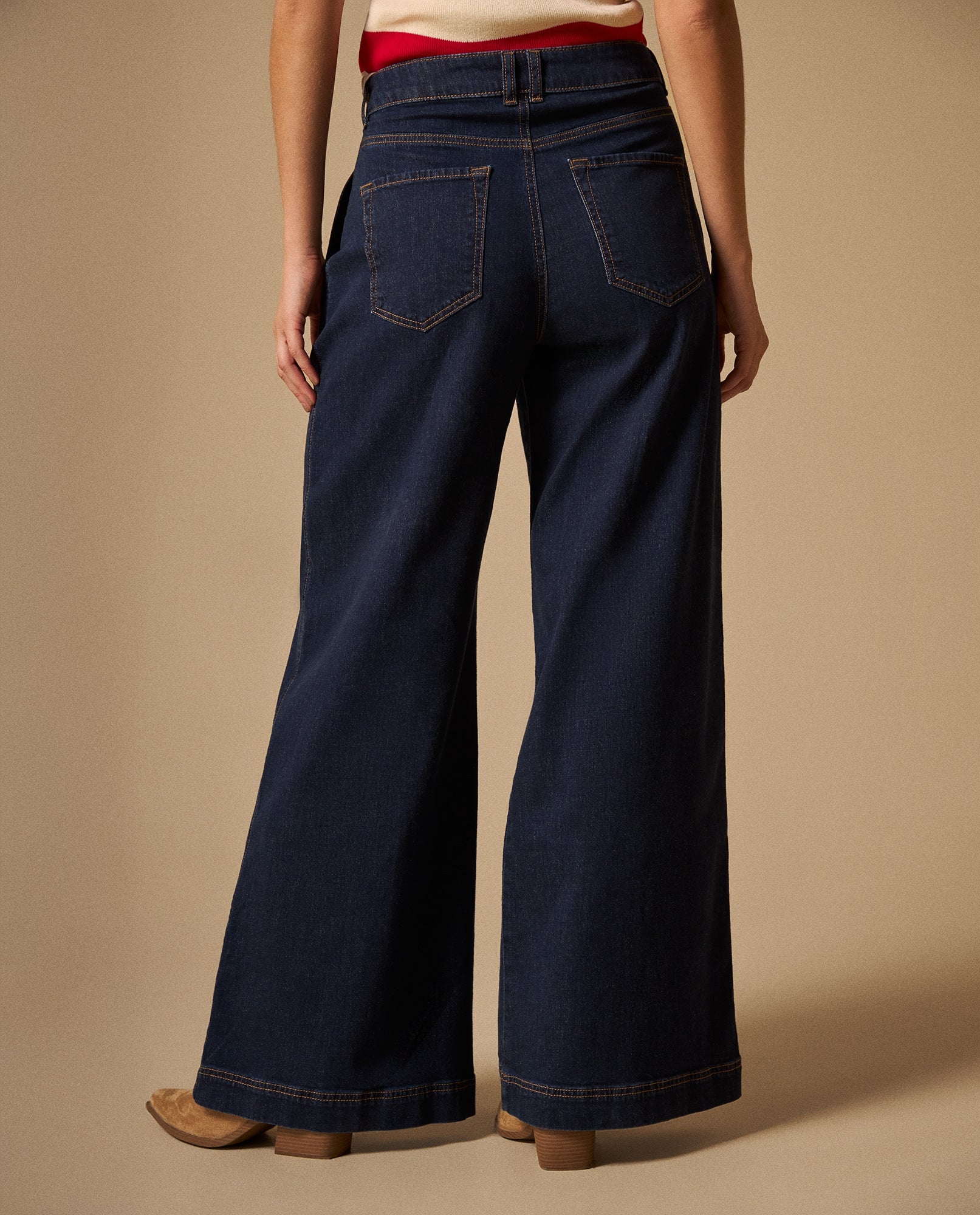 Jean Wide Leg Azul Oscuro con Costuras Doradas - Azul 34_679G028_AZU193933_5