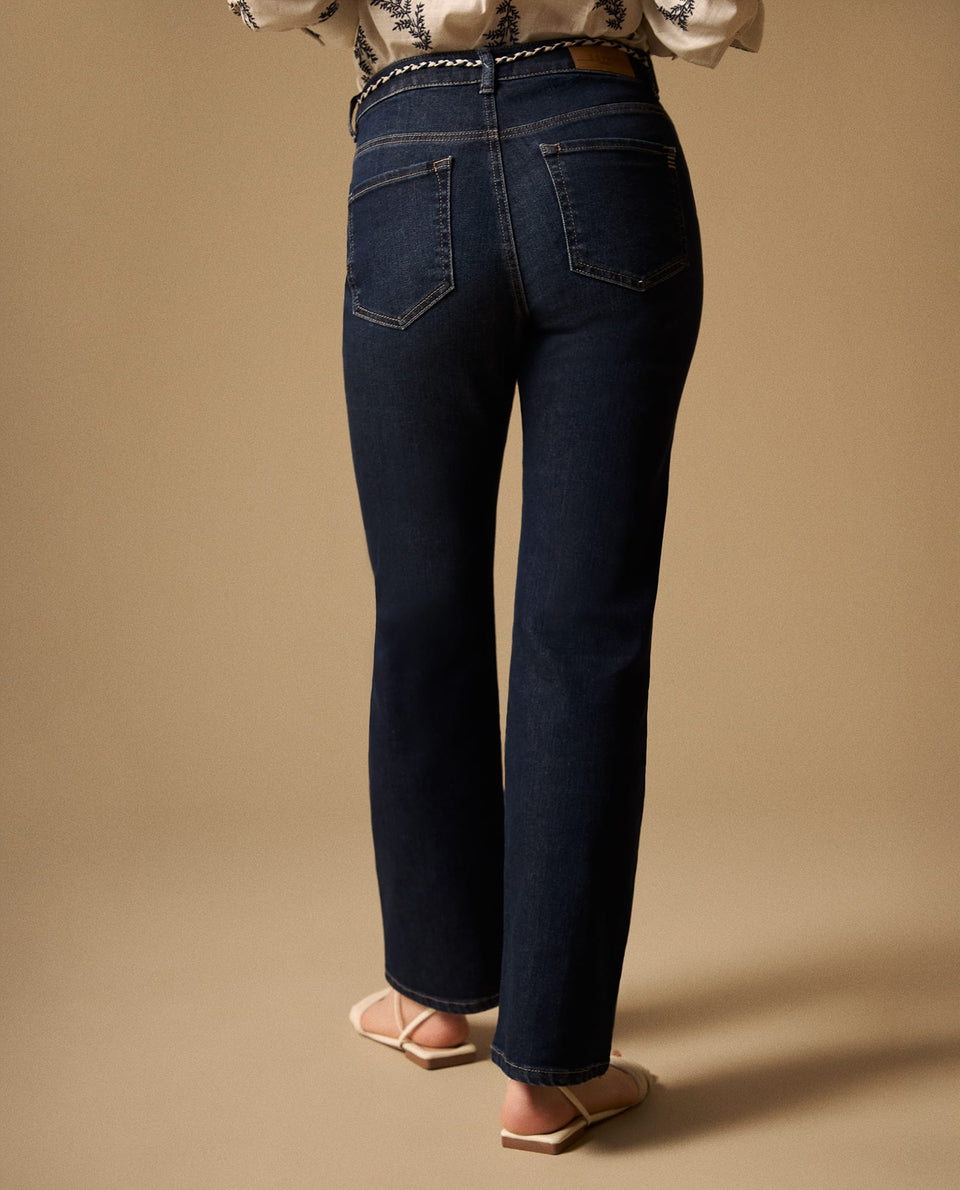 Jean Straight Azul Medio con Cinturón Trenzado - Azul 34_679G030_AZU174027_5