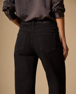 Jean Wide Leg Negro con Aplicaciones Brillantes - Negro