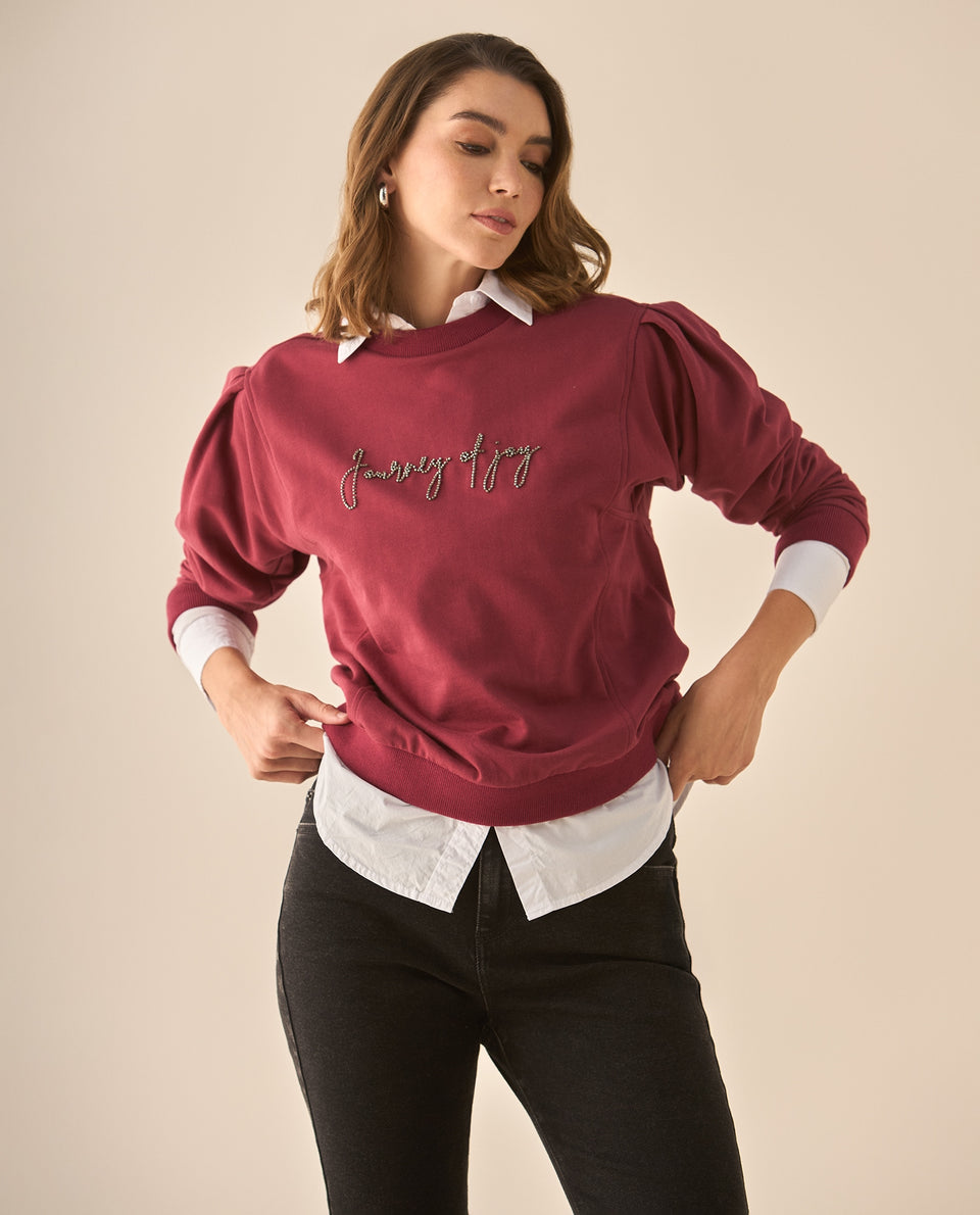 Buzo con detalles bordados para mujer - Rojo 34_683G001_ROJ191726_3