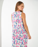 Vestido largo estampado para mujer - Rosa