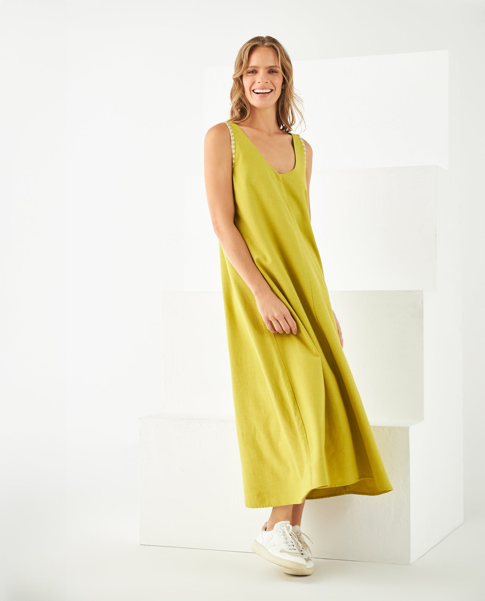 Vestido manga sisa para mujer - Verde 34_691F006_VER160541_4