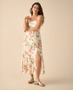 Vestido con escote recto para mujer - Verde