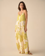 Vestido largo con escote en V para mujer - Amarillo 34_691G003_AMA140636_5
