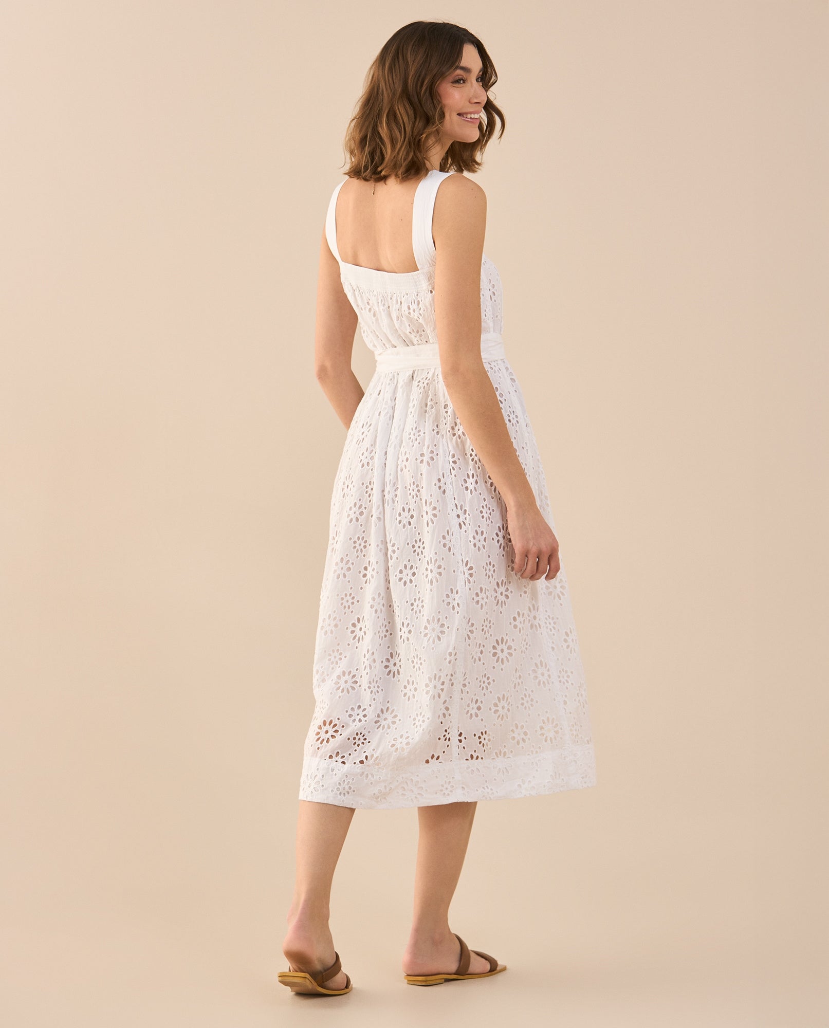 Vestido de corte recto para mujer - Blanco 34_691G210_BLA110601_4