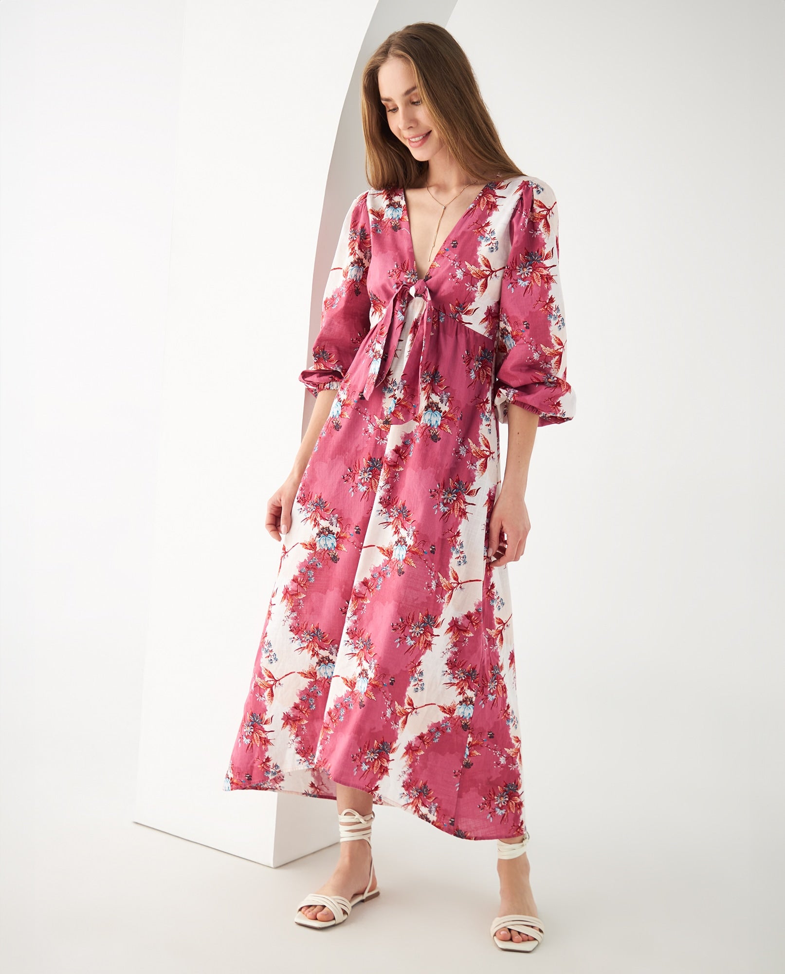 Vestido manga Largo para mujer - Rosa 34_692F002_ROS171723_0